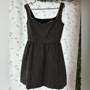 Cider Black and White Tweed Mini Dress
